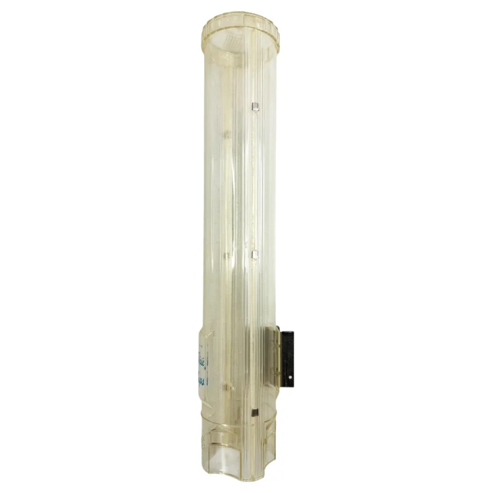 Vintage Dixie Cups Dispenser Wall Mount Acrylic Tube for 44 37 Clear 18.5